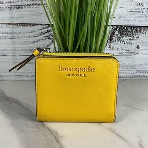 Kate Spade New York‎ Vibrant Yellow Zip Mini Wallet